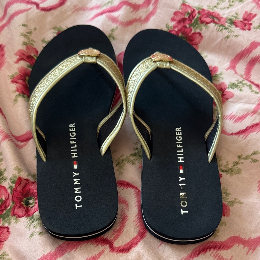 Tommy Hilfiger Women's Sandals with Gold Straps